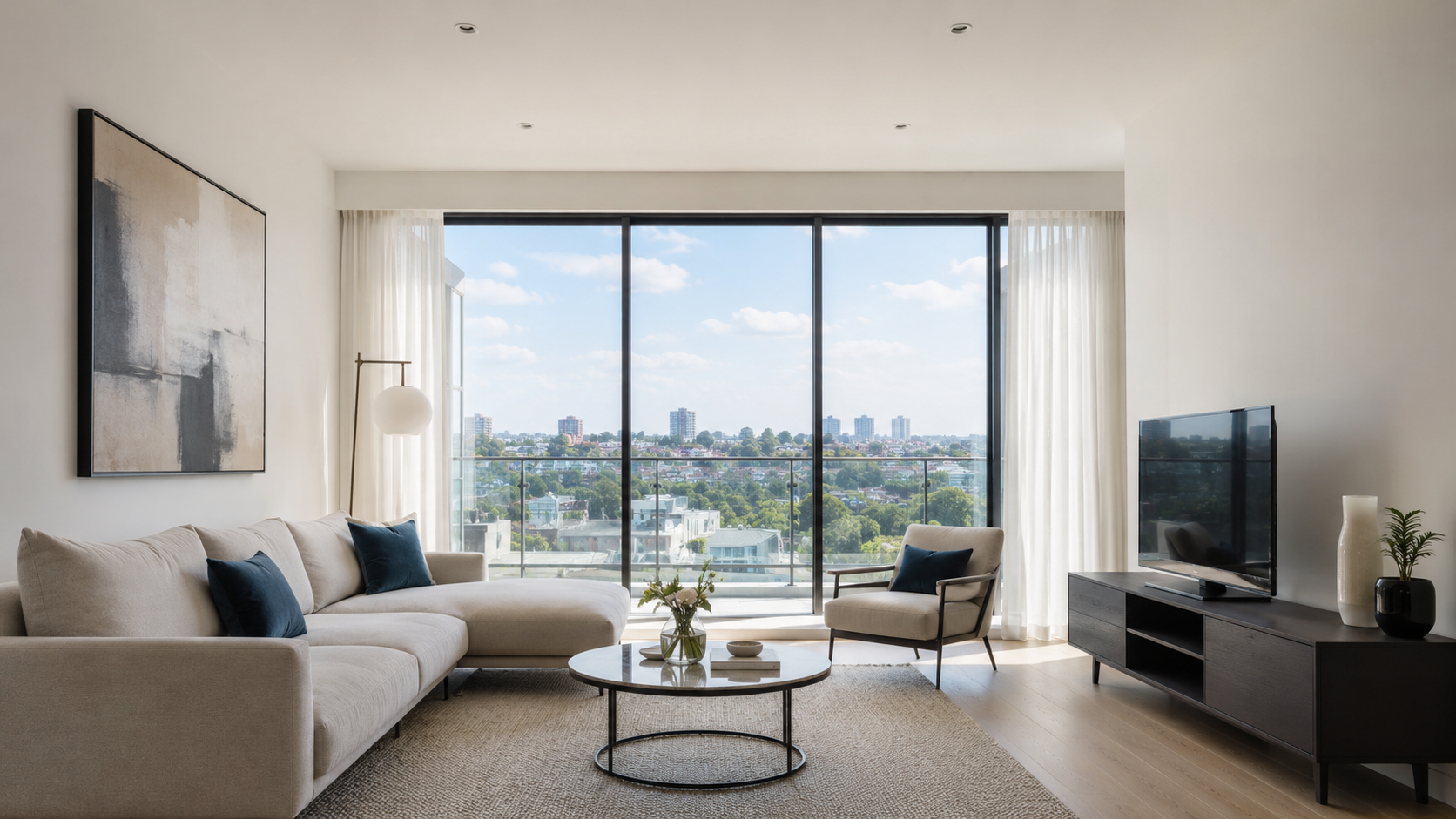 Real estate interior photo with natural perspective and straight vertical lines